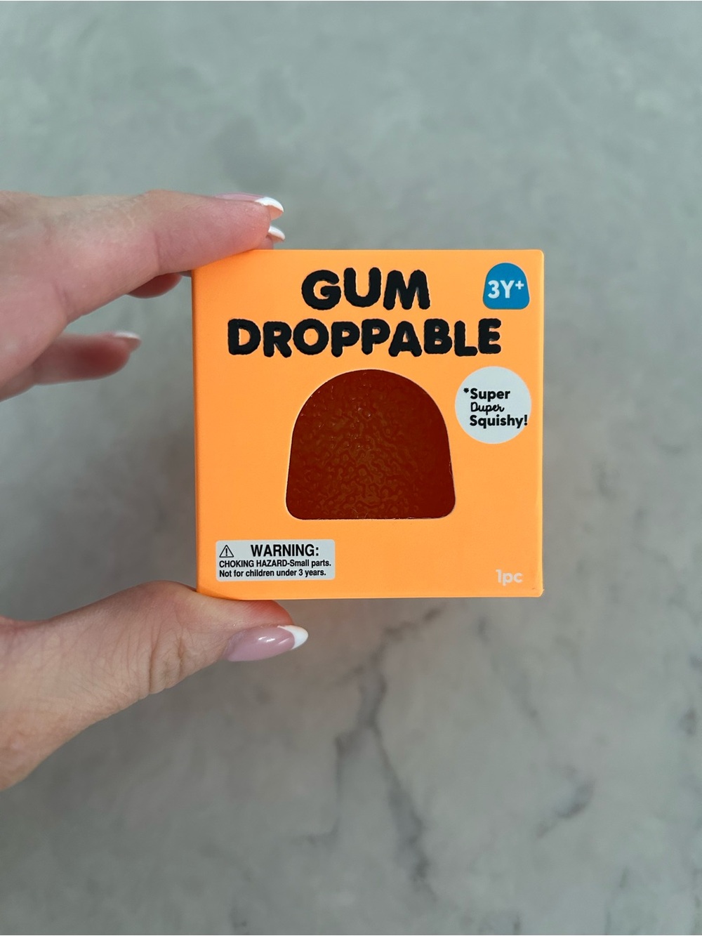 Gum Droppable Orange Squishy Toy